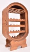 RUSTIC COUNTRY PINE 20TH CENTURY DOMED TOP WINE RACK STAND