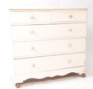 PAINTED VICTORIAN 19TH CENTURY PINE CHEST OF DRAWERS