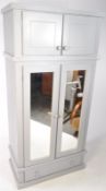 CONTEMPORARY PAINTED PINE WARDROBE ARMOIRE
