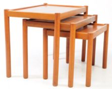 BRITISH MODERN DESIGN - MID CENTURY TEAK NEST OF TABLES