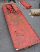 20TH CENTURY FACTORY MECHANICS MOTORBIKE RAMP / BENCH