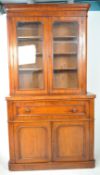 VICTORIAN 19TH CENTURY LIBRARY BOOKCASE SECRETAIRE