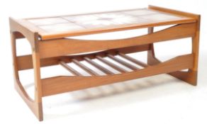 BRITISH MODERN DESIGN - MID CENTURY TILE TOP TEAK COFFEE TABLE