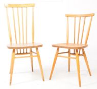 LUCIAN ERCOLANI FOR ERCOL FURNITURE - 2 ELM WOOD SINGLE CHAIRS
