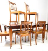 EDWARDIAN WIND OUT DINING TABLE & SET OF EIGHT DINING CHAIRS