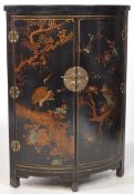 CONTEMPORARY CHINNOISERIE LACQUERED CORNER CABINET