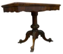 19TH CENTURY WILLIAM IV ROSEWOOD CARD GAMES TABLE