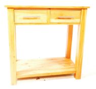 MANNER OF OAK FURNITURE LAND - OAK HALL CONSOLE TABLE