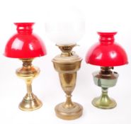 COLLECTION OF EARLY 20TH CENTURY BRASS OIL LAMPS