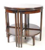 EDWARDIAN MAHOGANY CIRCULAR QUARTETTO NEST OF TABLES