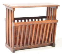 EDWARDIAN SOLID MAHOGANY ARTS & CRAFTS TABLE / MAGAZINE RACK STAND
