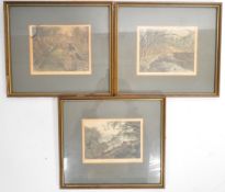 THREE 19TH CENTURY ETCHING PRINTS