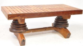 20TH CENTURY ANGLO COLONIAL RUSTIC INDIAN COFFEE TABLE