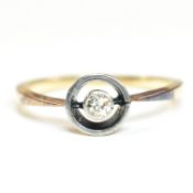 1920S/1930S 18CT GOLD & DIAMOND TARGET RING