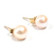 9CT GOLD & PEARL STUD EARRINGS