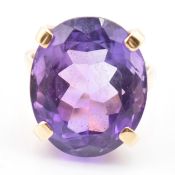 14CT GOLD & AMETHYST RING