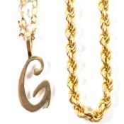 HALLMARKED 9CT GOLD PENDANT NECKLACE & CHAIN
