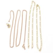 9CT GOLD CHAINS AND HALLMARKED EARRINGS