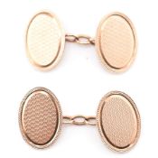 PAIR OF HALLMARKED 9CT ROSE GOLD CUFFLINKS