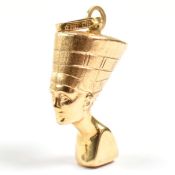 18CT GOLD NEFERTITI NECKLACE PENDANT