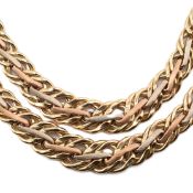 HALLMARKED 9CT GOLD CHAIN NECKLACE & BRACELET SET