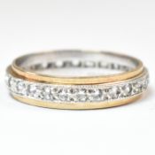 HALLMARKED 9CT GOLD & SPINEL ETERNITY RING