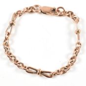 VICTORIAN HALLMARKED 9CT ROSE GOLD CHAIN BRACELET