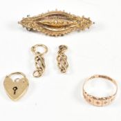 COLLECTION OF GOLD JEWELLERY & FRAGMENTS AF