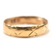 HALLMARKED 18CT GOLD BAND RING