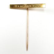 9CT GOLD MASONIC STICK PIN CASED