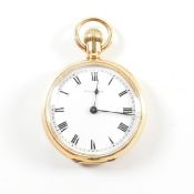 EDWARDIAN 18CT GOLD WALTHAM FOB WATCH