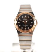 OMEGA CONSTELLATION 18CT ROSE GOLD WRISTWATCH