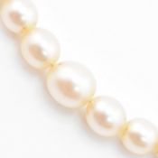 CULTURED PEARL NECKLACE WITH SILVER & MARCASITE CLASP