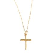 HALLMARKED 9CT GOLD CROSS PENDANT NECKLACE