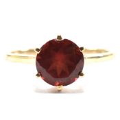 HALLMARKED 9CT GOLD & GARNET RING