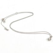 HALLMARKED 18 CT WHITE GOLD & DIAMOND PENDANT NECKLACE