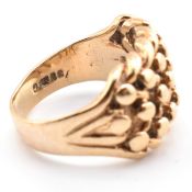 HALLMARKED 9CT GOLD KEEPER RING