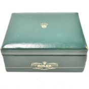 GREEN TOOLED LEATHER ROLEX PRESENTATION BOX