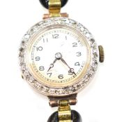 HALLMARKED 18CT GOLD AND DIAMOND COCKTAIL WATCH