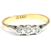 18CT GOLD & DIAMOND TRILOGY RING