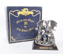 MYTH & MAGIC BY THE TUDOR MINT - A CAST PEWTER DRAGON FIGURINE