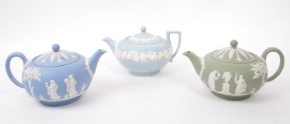 WEDGWOOD - COLLECTION OF THREE 20TH CENTURY CERAMIC TEAPOTS