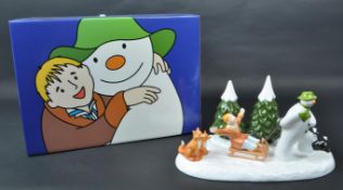 COALPORT CHARACTERS - THE SNOWMAN - 'WINTER FUN' CERAMIC FIGURINES