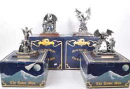 MYTH & MAGIC BY THE TUDOR MINT - FOUR CAST PEWTER DRAGON FIGURES