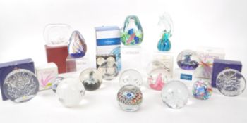 LARGE COLLECTION OF GLASS PAPERWEIGHTS