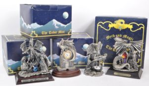MYTH & MAGIC BY THE TUDOR MINT - FOUR CAST PEWTER FIGURES
