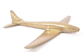 MINIMALIST BRASS SPITFIRE AEROPLANE MODEL