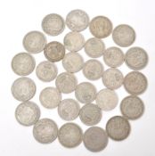 COLLECTION OF BRITISH .500 SILVER COINS