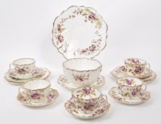 BLYTH PORCELAIN COMPANY - COLLECTION OF DIAMOND CHINA TEA SERVICE PIECES