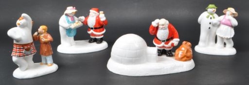 COALPORT - FOUR BONE CHINA 'THE SNOWMAN' FIGURINES